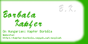 borbala kapfer business card